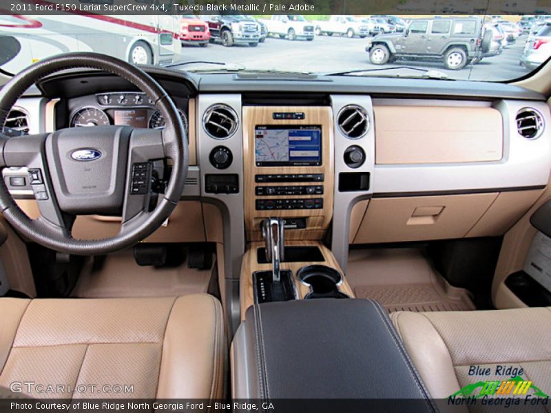 Tuxedo Black Metallic / Pale Adobe 2011 Ford F150 Lariat SuperCrew 4x4