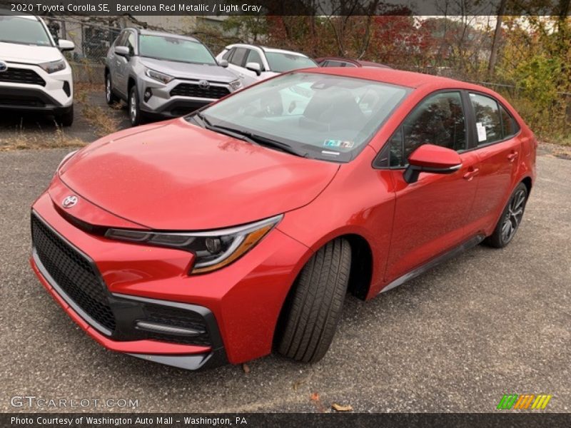 Barcelona Red Metallic / Light Gray 2020 Toyota Corolla SE