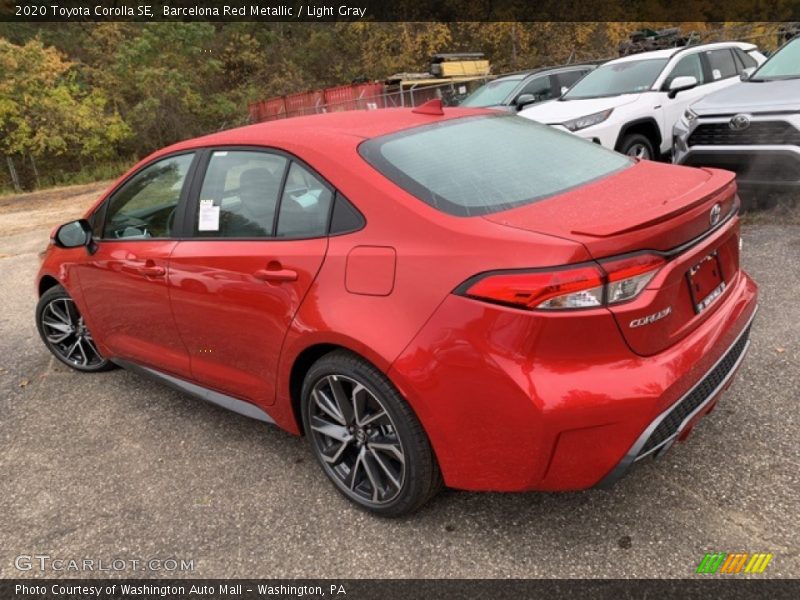 Barcelona Red Metallic / Light Gray 2020 Toyota Corolla SE