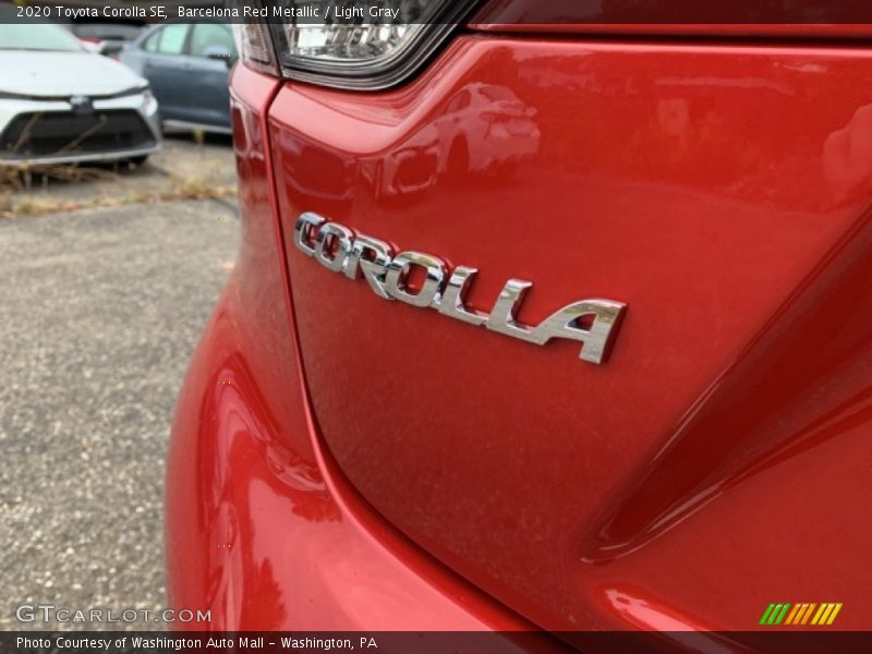 Barcelona Red Metallic / Light Gray 2020 Toyota Corolla SE