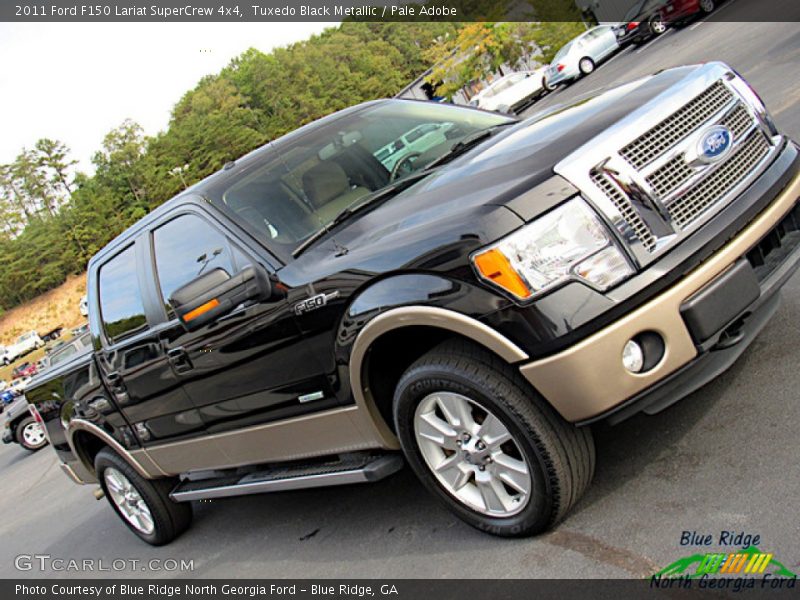 Tuxedo Black Metallic / Pale Adobe 2011 Ford F150 Lariat SuperCrew 4x4