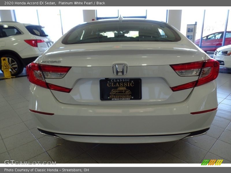 Platinum White Pearl / Black 2020 Honda Accord EX Sedan