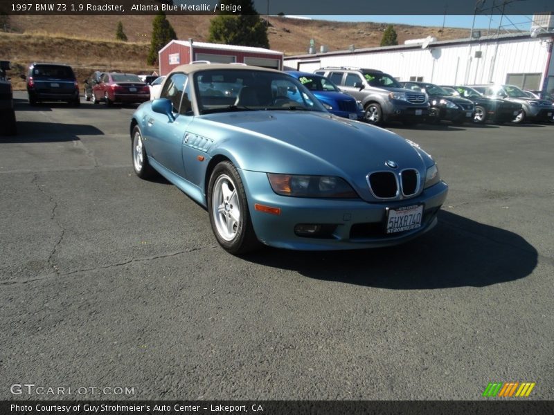 Atlanta Blue Metallic / Beige 1997 BMW Z3 1.9 Roadster