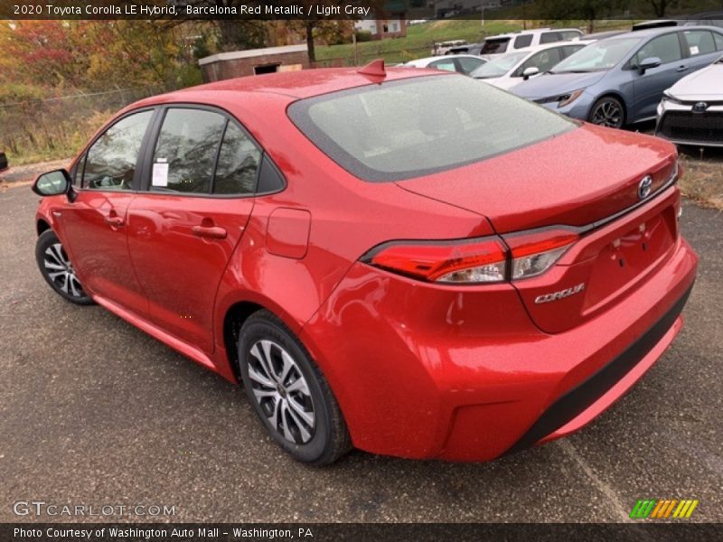 Barcelona Red Metallic / Light Gray 2020 Toyota Corolla LE Hybrid