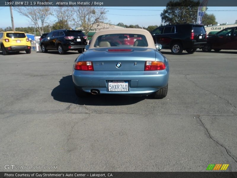 Atlanta Blue Metallic / Beige 1997 BMW Z3 1.9 Roadster