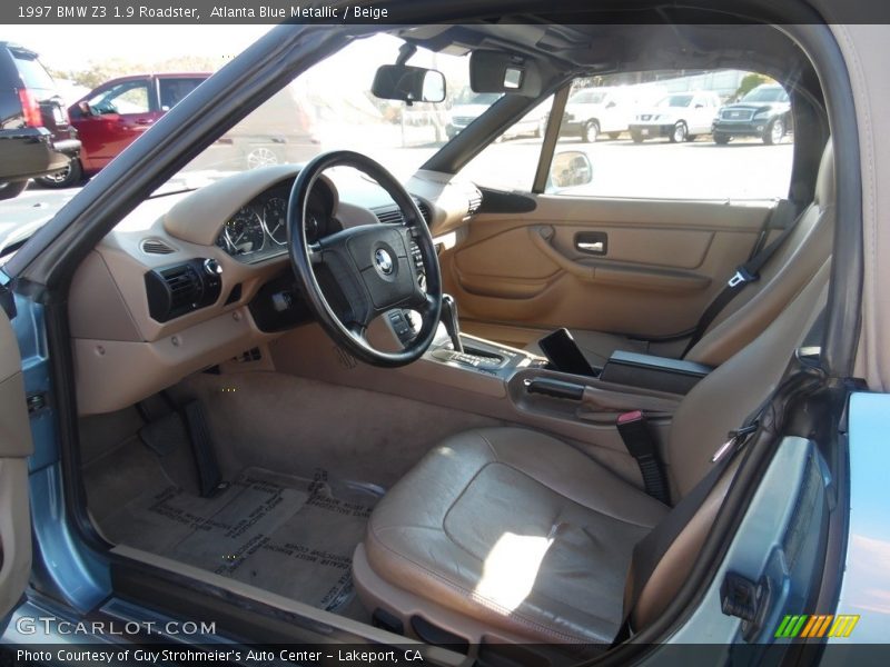 Atlanta Blue Metallic / Beige 1997 BMW Z3 1.9 Roadster