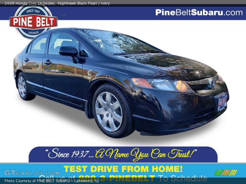 Nighthawk Black Pearl / Ivory 2008 Honda Civic LX Sedan