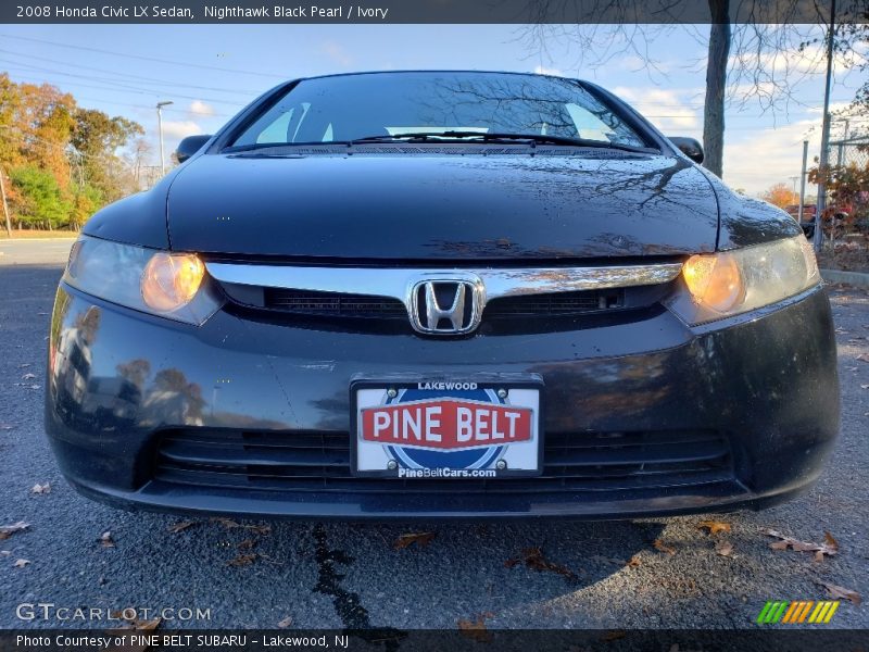 Nighthawk Black Pearl / Ivory 2008 Honda Civic LX Sedan