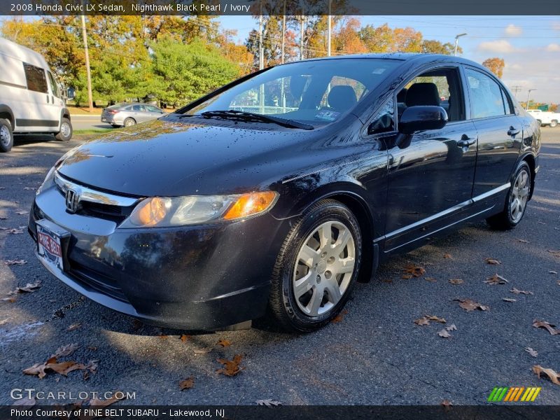 Nighthawk Black Pearl / Ivory 2008 Honda Civic LX Sedan