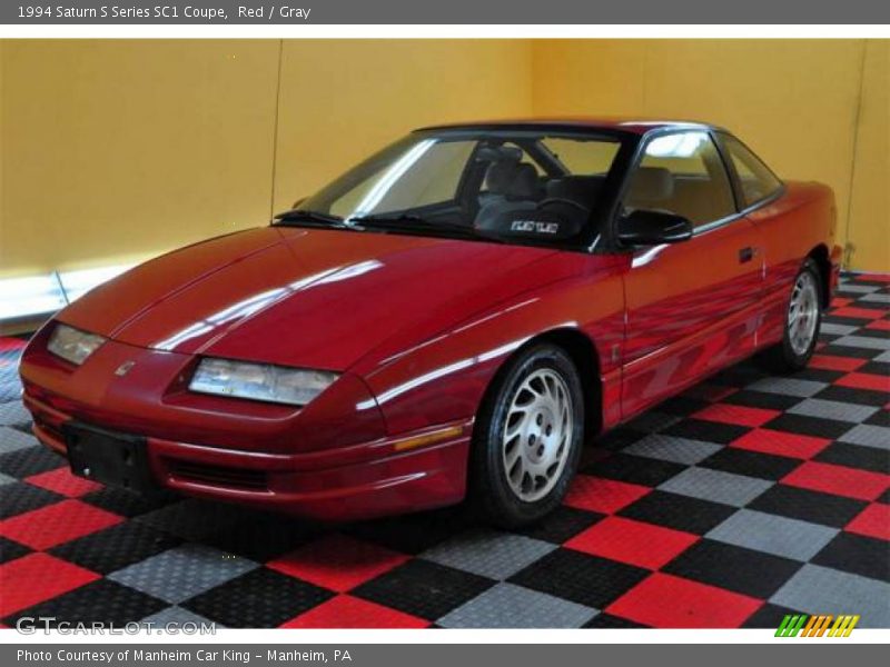 Red / Gray 1994 Saturn S Series SC1 Coupe
