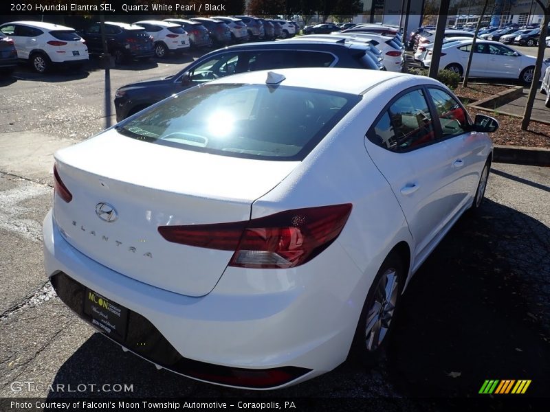 Quartz White Pearl / Black 2020 Hyundai Elantra SEL