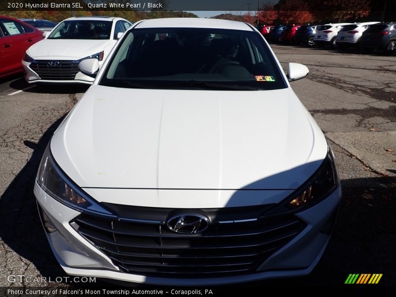 Quartz White Pearl / Black 2020 Hyundai Elantra SEL