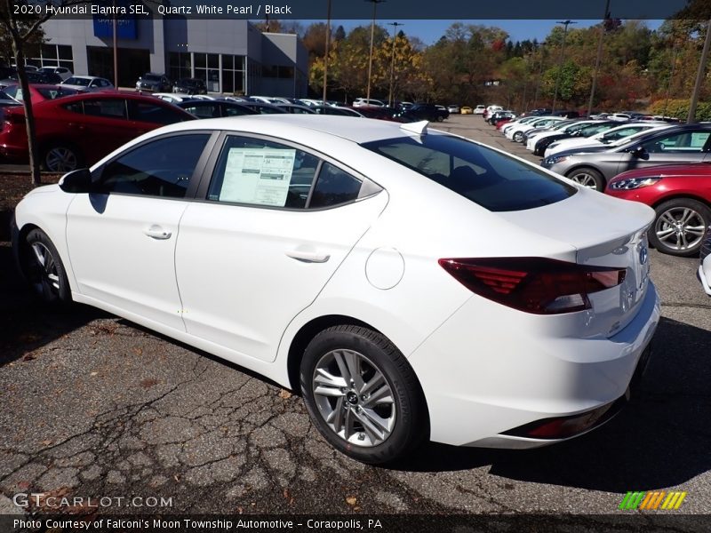 Quartz White Pearl / Black 2020 Hyundai Elantra SEL
