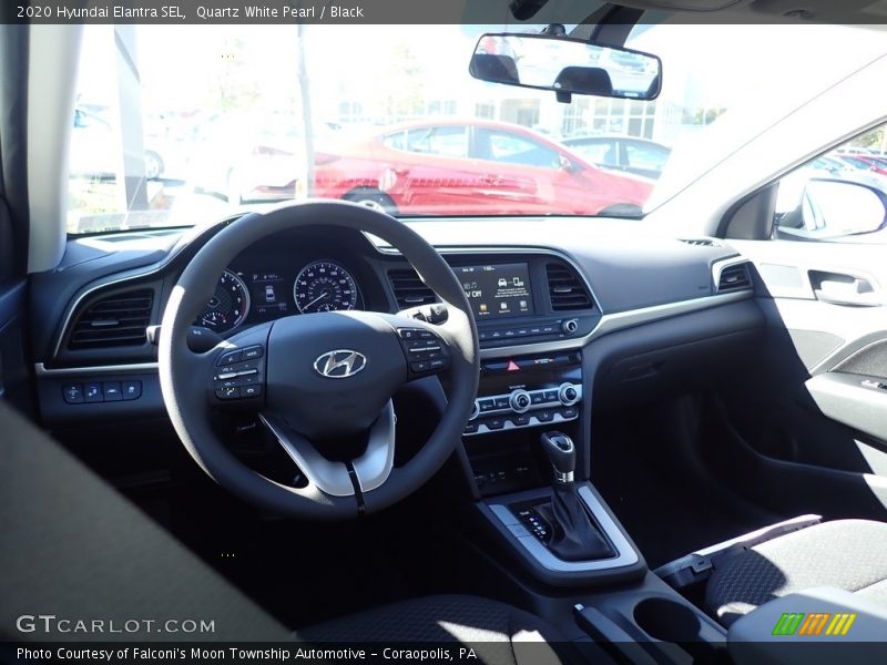 Quartz White Pearl / Black 2020 Hyundai Elantra SEL