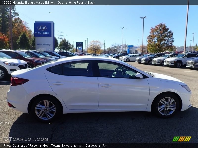 Quartz White Pearl / Black 2020 Hyundai Elantra Value Edition