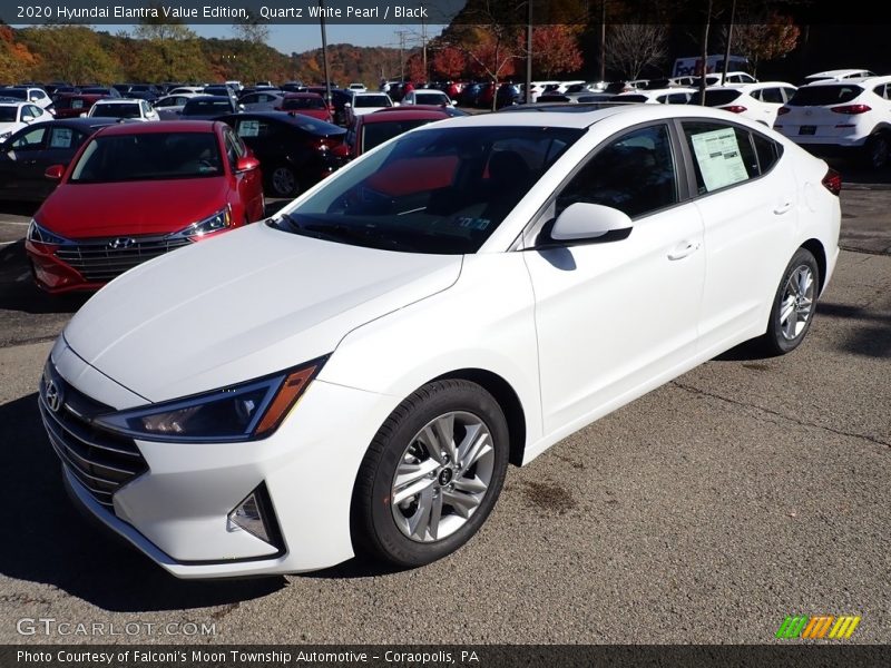 Quartz White Pearl / Black 2020 Hyundai Elantra Value Edition