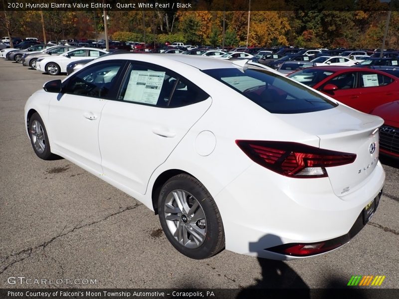Quartz White Pearl / Black 2020 Hyundai Elantra Value Edition