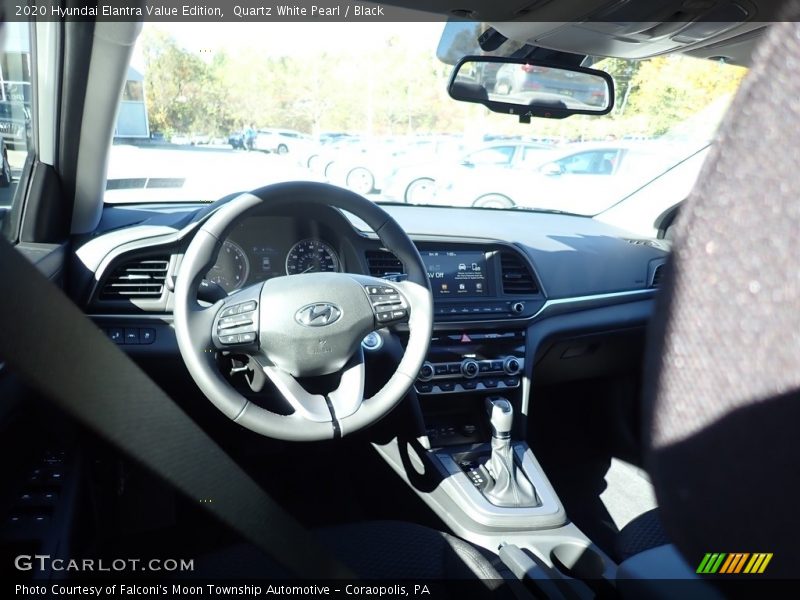 Quartz White Pearl / Black 2020 Hyundai Elantra Value Edition