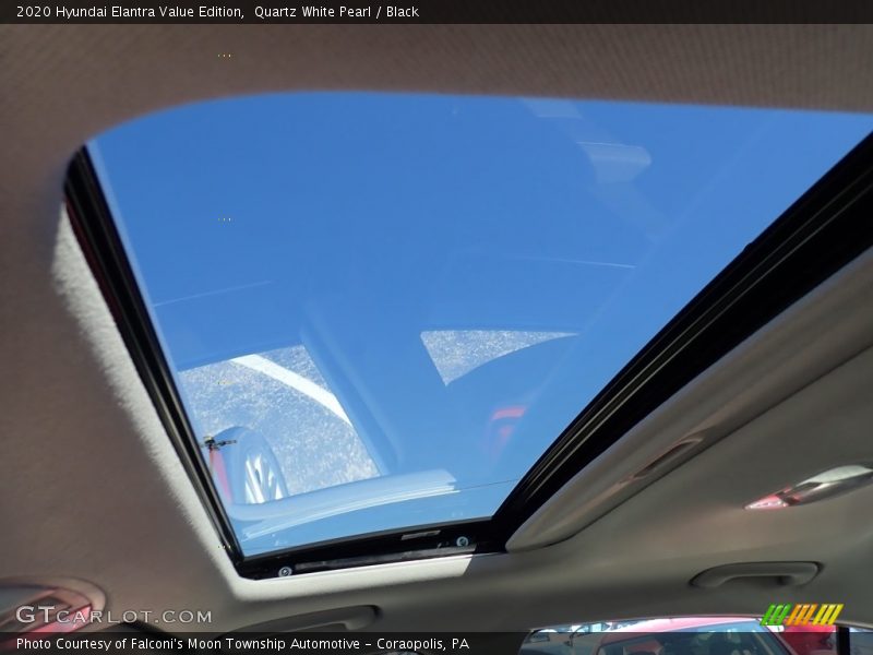 Quartz White Pearl / Black 2020 Hyundai Elantra Value Edition