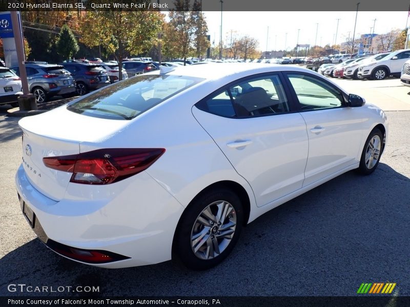 Quartz White Pearl / Black 2020 Hyundai Elantra SEL