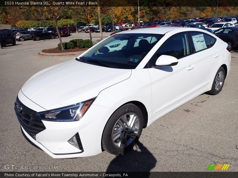 Quartz White Pearl / Black 2020 Hyundai Elantra SEL