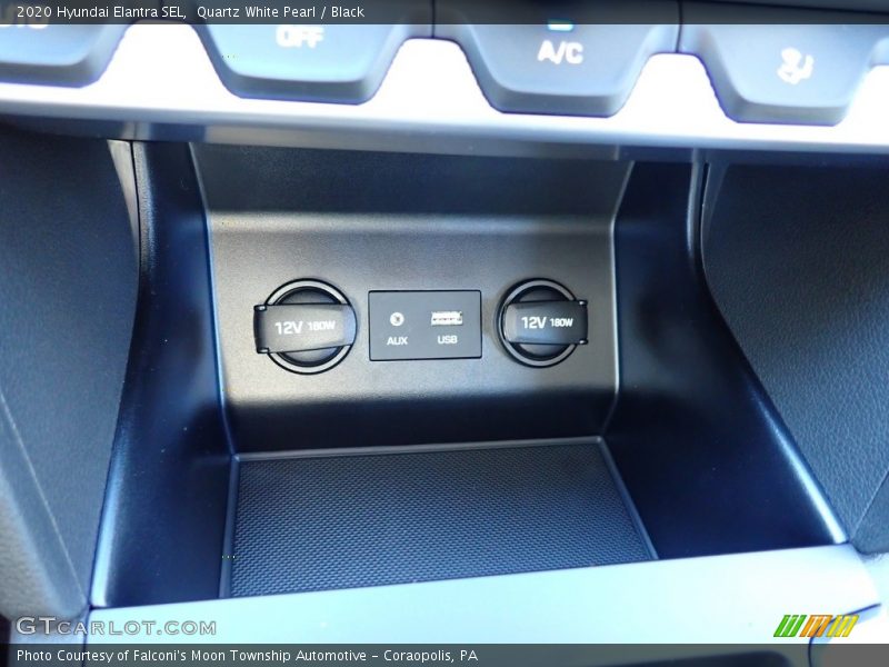 Quartz White Pearl / Black 2020 Hyundai Elantra SEL