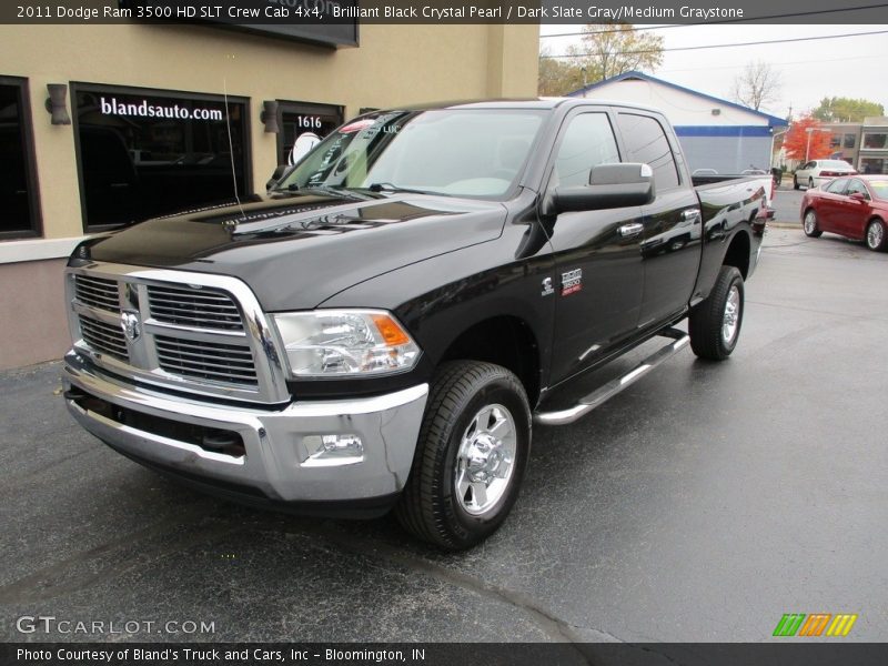 Brilliant Black Crystal Pearl / Dark Slate Gray/Medium Graystone 2011 Dodge Ram 3500 HD SLT Crew Cab 4x4