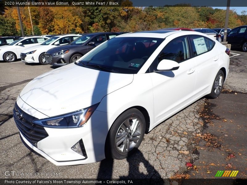 Quartz White Pearl / Black 2020 Hyundai Elantra Value Edition