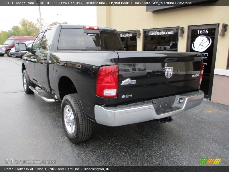 Brilliant Black Crystal Pearl / Dark Slate Gray/Medium Graystone 2011 Dodge Ram 3500 HD SLT Crew Cab 4x4