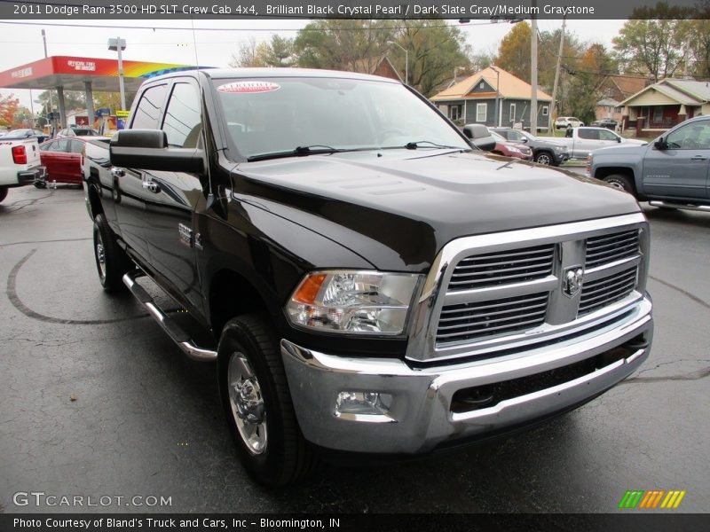 Brilliant Black Crystal Pearl / Dark Slate Gray/Medium Graystone 2011 Dodge Ram 3500 HD SLT Crew Cab 4x4