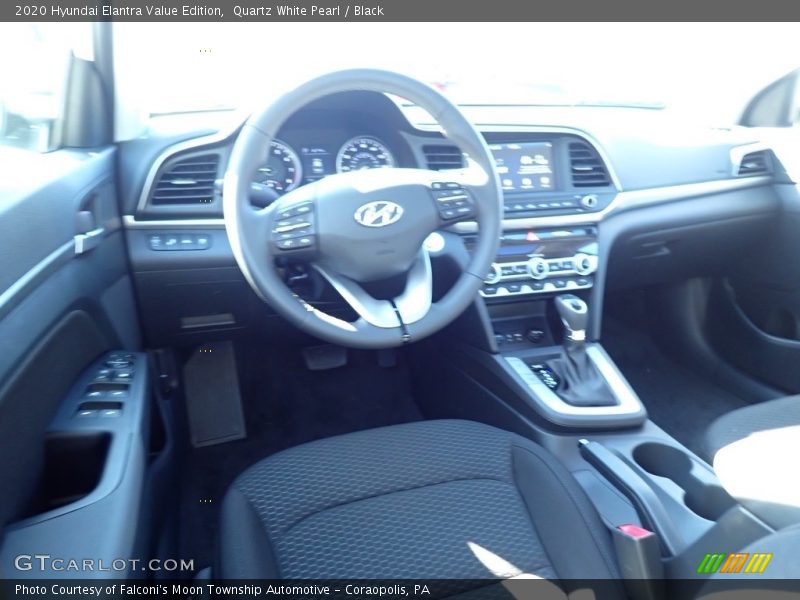 Quartz White Pearl / Black 2020 Hyundai Elantra Value Edition