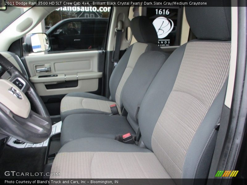 Brilliant Black Crystal Pearl / Dark Slate Gray/Medium Graystone 2011 Dodge Ram 3500 HD SLT Crew Cab 4x4