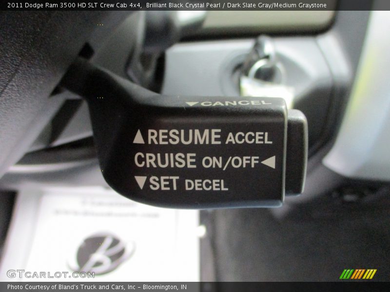 Brilliant Black Crystal Pearl / Dark Slate Gray/Medium Graystone 2011 Dodge Ram 3500 HD SLT Crew Cab 4x4