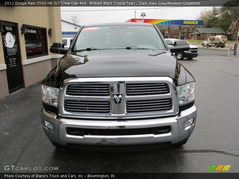 Brilliant Black Crystal Pearl / Dark Slate Gray/Medium Graystone 2011 Dodge Ram 3500 HD SLT Crew Cab 4x4