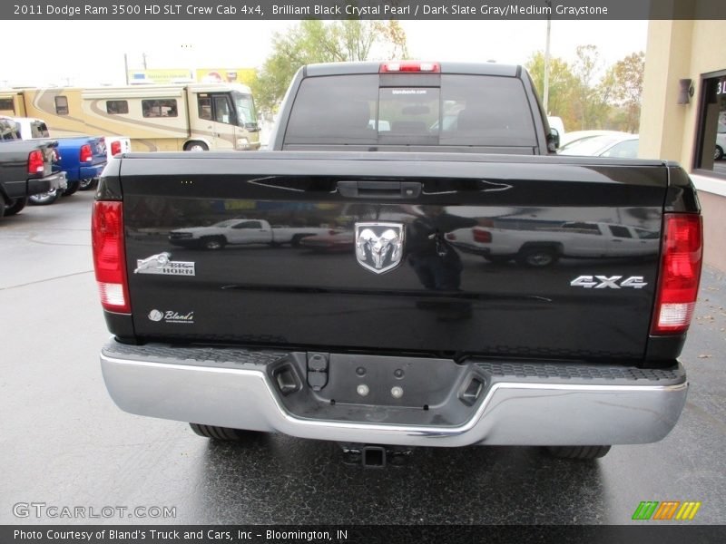 Brilliant Black Crystal Pearl / Dark Slate Gray/Medium Graystone 2011 Dodge Ram 3500 HD SLT Crew Cab 4x4