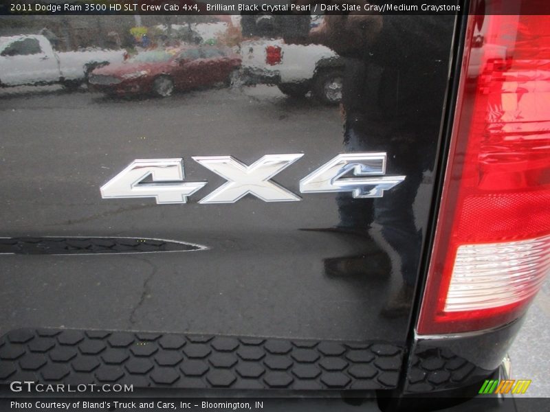 Brilliant Black Crystal Pearl / Dark Slate Gray/Medium Graystone 2011 Dodge Ram 3500 HD SLT Crew Cab 4x4