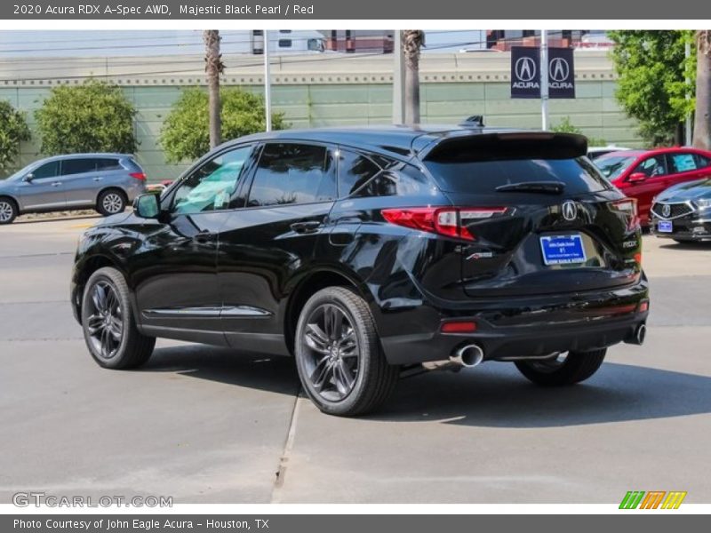 Majestic Black Pearl / Red 2020 Acura RDX A-Spec AWD