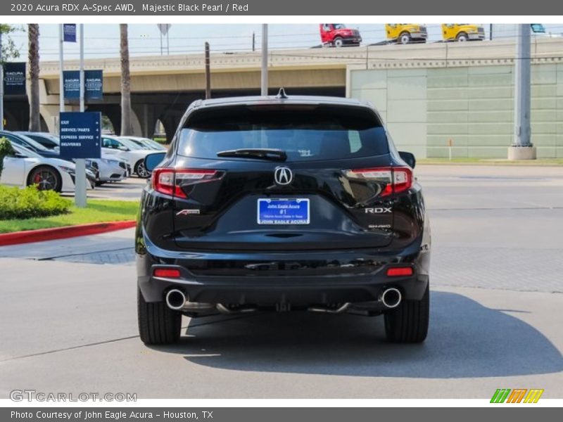 Majestic Black Pearl / Red 2020 Acura RDX A-Spec AWD