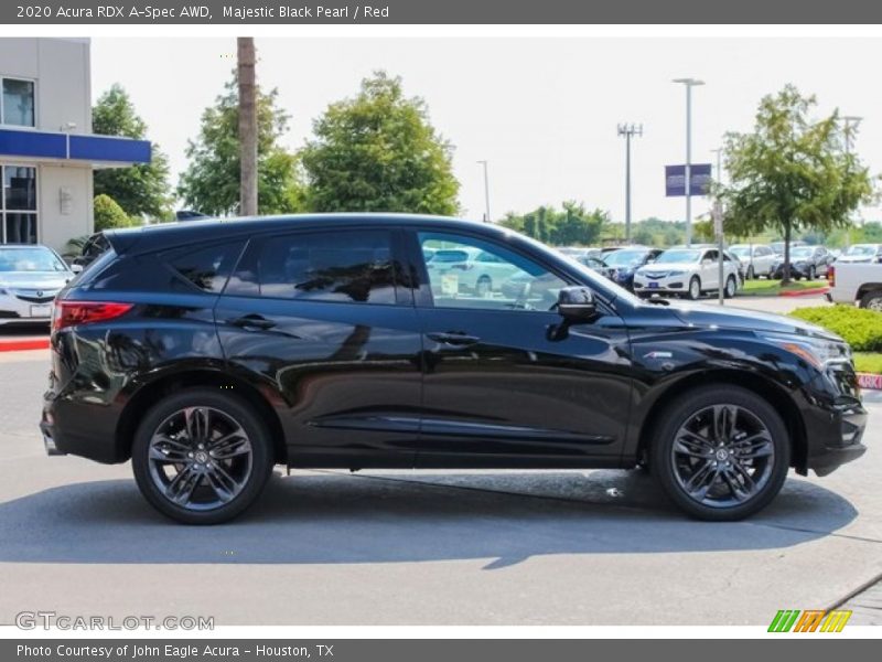 Majestic Black Pearl / Red 2020 Acura RDX A-Spec AWD