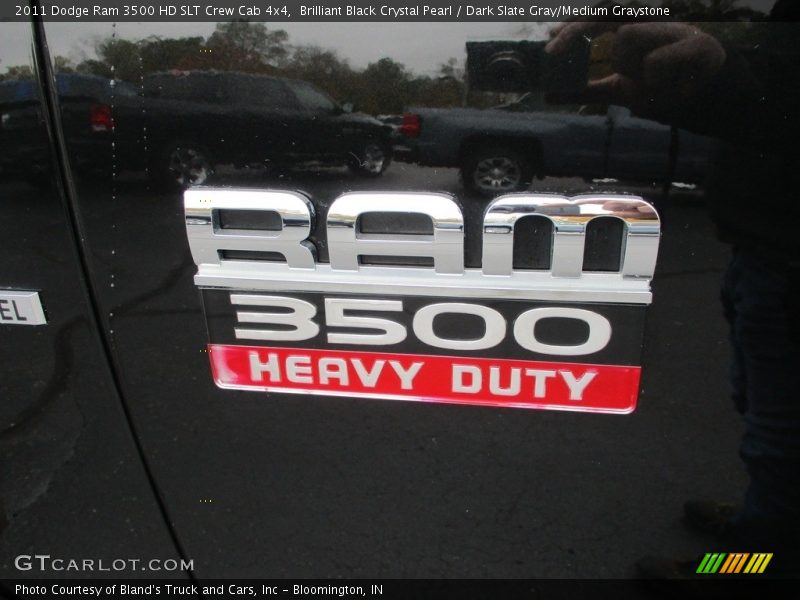 Brilliant Black Crystal Pearl / Dark Slate Gray/Medium Graystone 2011 Dodge Ram 3500 HD SLT Crew Cab 4x4