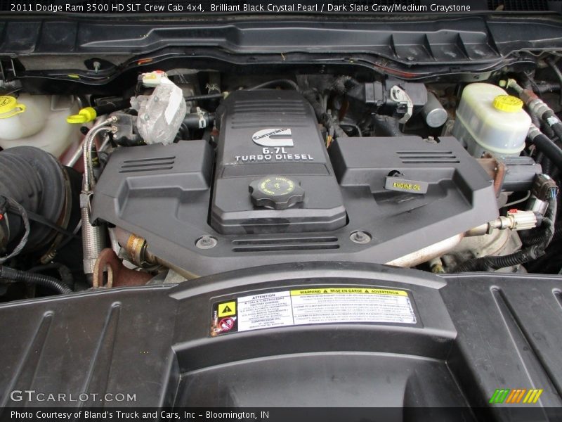 Brilliant Black Crystal Pearl / Dark Slate Gray/Medium Graystone 2011 Dodge Ram 3500 HD SLT Crew Cab 4x4