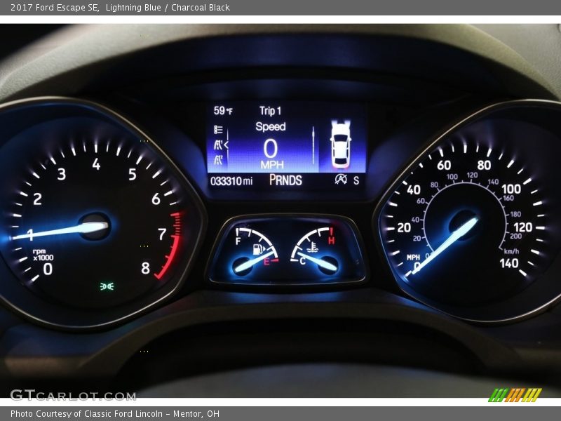 Lightning Blue / Charcoal Black 2017 Ford Escape SE