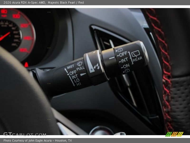 Majestic Black Pearl / Red 2020 Acura RDX A-Spec AWD