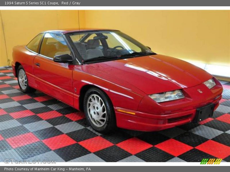 Red / Gray 1994 Saturn S Series SC1 Coupe