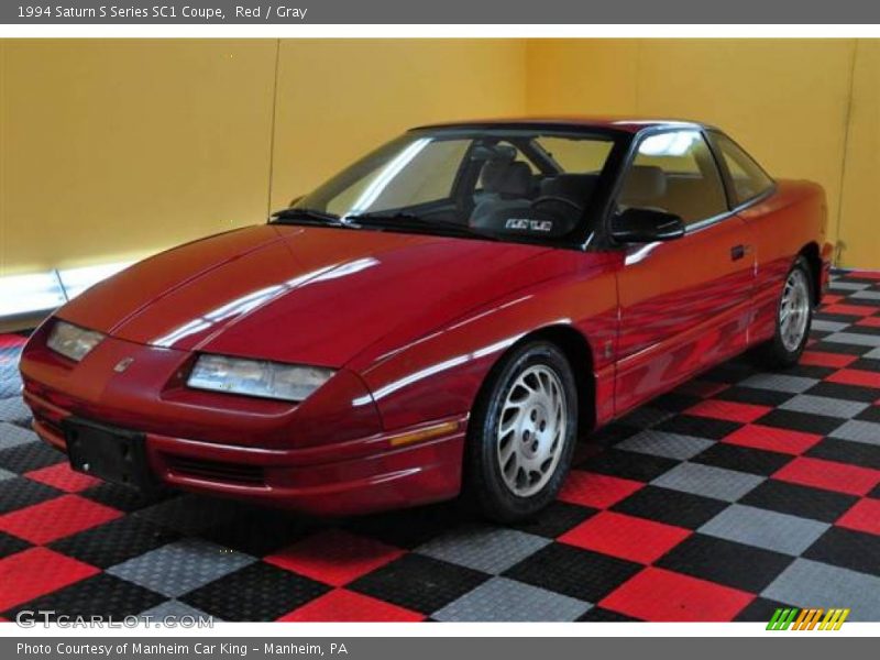Red / Gray 1994 Saturn S Series SC1 Coupe