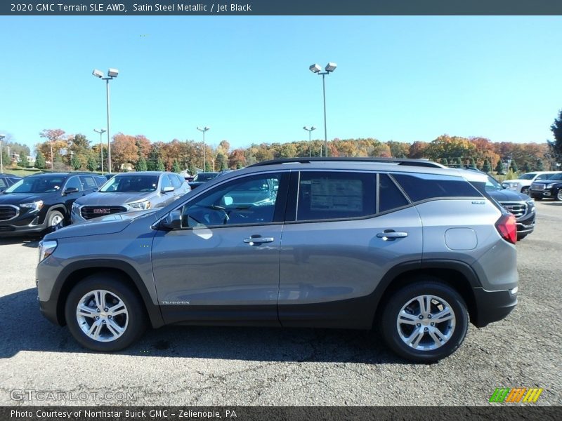 Satin Steel Metallic / Jet Black 2020 GMC Terrain SLE AWD