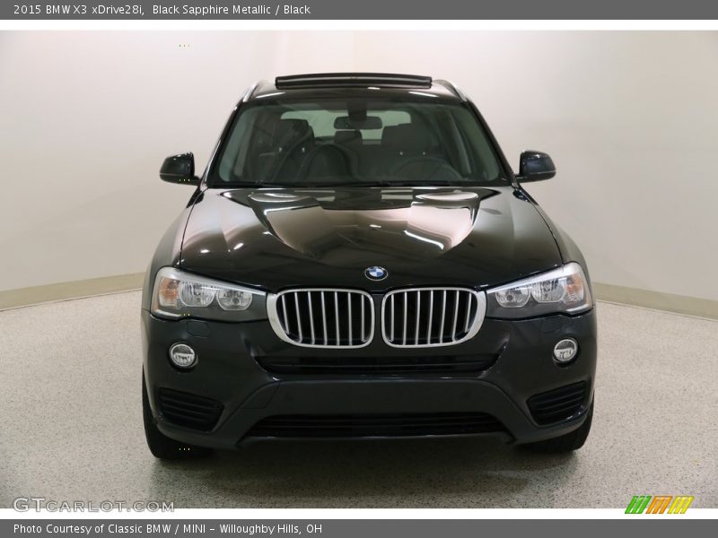 Black Sapphire Metallic / Black 2015 BMW X3 xDrive28i