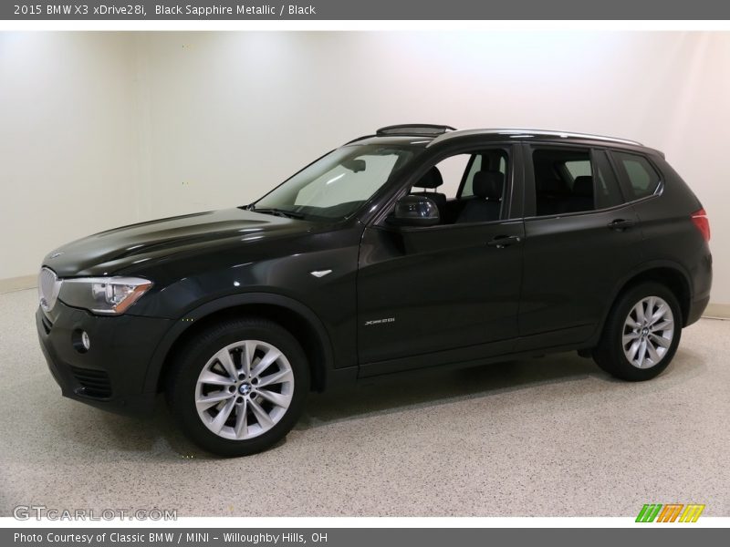 Black Sapphire Metallic / Black 2015 BMW X3 xDrive28i