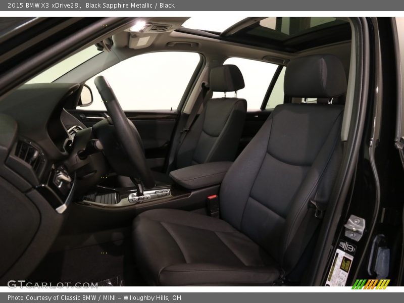 Black Sapphire Metallic / Black 2015 BMW X3 xDrive28i