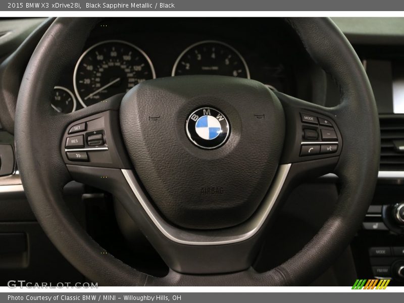 Black Sapphire Metallic / Black 2015 BMW X3 xDrive28i